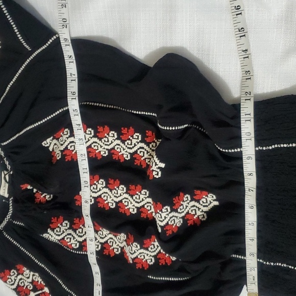 Ulla Johnson Mini Dress Tassels Black Embroidered Samira Boho Size 0 - Picture 13 of 14